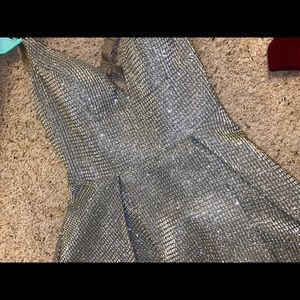 Dave and Johnny Gunmetal Size 5/6 Prom Dress